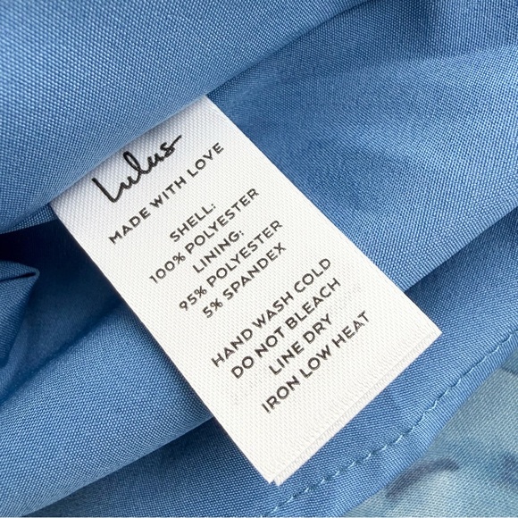 Lulus Enchanting Entrance Blue Floral Organza Keyhole Maxi Dress Size Medium NWT - Picture 11 of 12